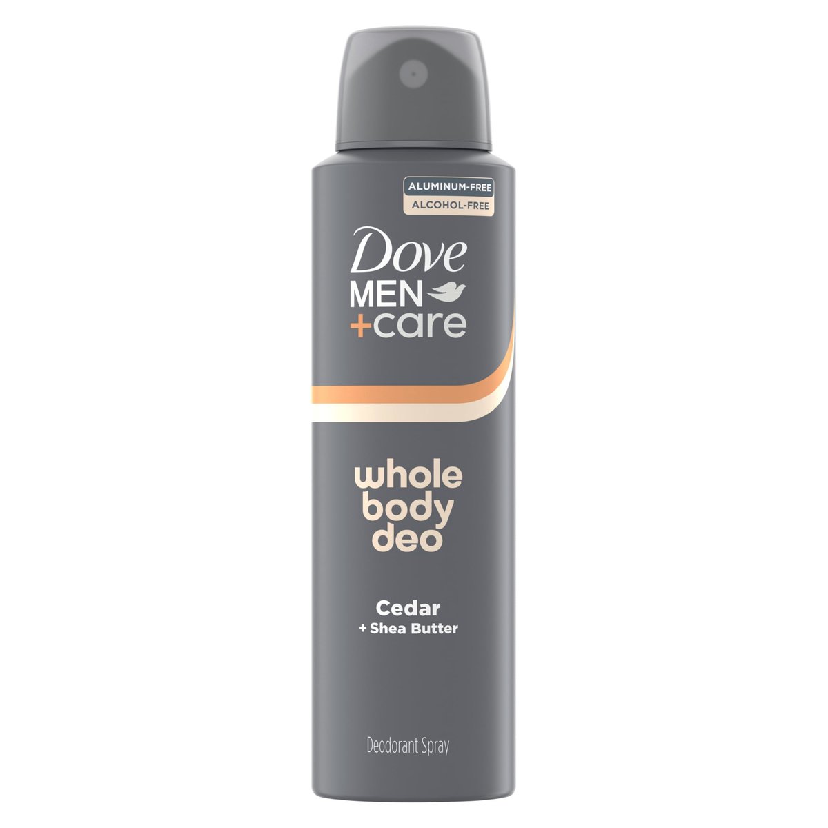 DOVE MEN + CARE Whole Body Deo Spray Zeder & Sheabutter – Aluminiumfrei, sanfte Ganzkörper-Geruchskontrolle, dermatologisch getestet | 118 ml