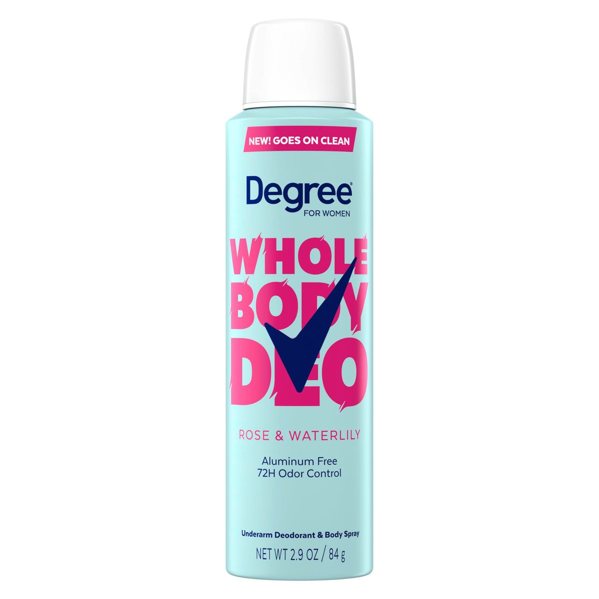 Degree Women Deodorant Spray Rose & Waterlily – Aluminiumfrei, 72h Schutz, 2,9 oz
