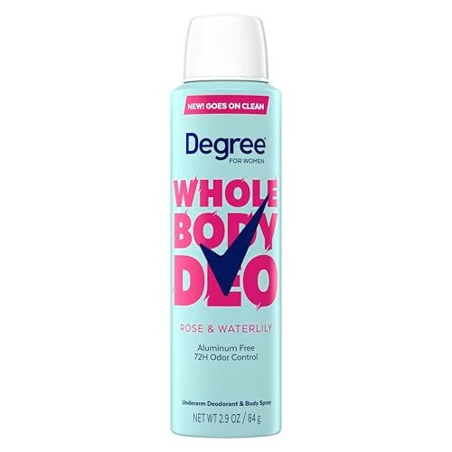 Degree Women Deodorant Spray Rose & Waterlily – Aluminiumfrei, 72h Schutz, 2,9 oz