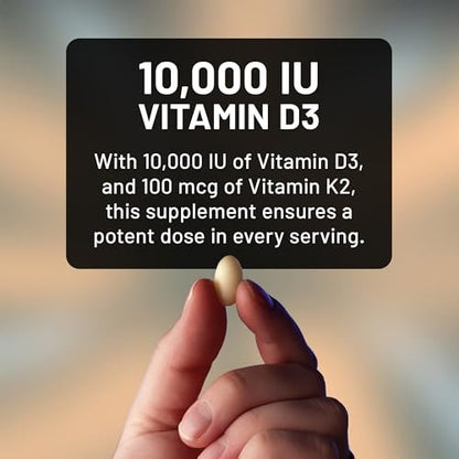 NatureWise Magnesium Glycinat 550mg + Hochdosiertes Vitamin D3 K2 100 mcg - D3 K2 Magnesium Supplement - Chelatiert für hohe Absorption - Knochenunterstützung - Non-GMO, USA hergestellt - [30-Tage-Vorrat]