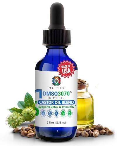 MEINTU DMSO Rizinusöl – Reines kaltgepresstes Bio-Öl für Hauterneuerung, Entgiftung und Immunbalance – Hexanfrei für Gesicht, Gelenke und Muskeln – Veganes Rizinusöl für Wimpern – 60 ml