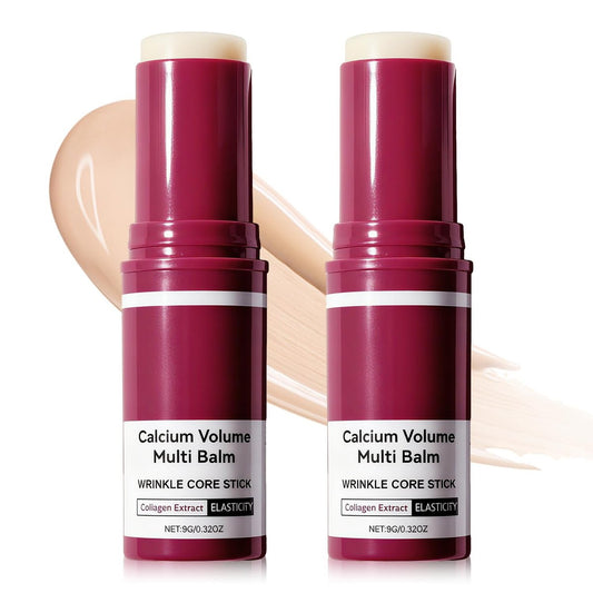 2er-Pack Calcium Multi Balm – Anti-Aging-Faltenstift mit Kollagen & Vitamin E für Lippen & Augen