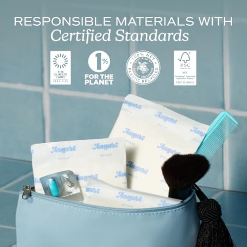 August Regular Baumwoll-Menstruationsbinden, 36er-Packung, ultradünne Binden mit Flügeln, hypoallergene Damenbinden mit Bio-Baumwoll-Deckblatt, kompostierbare Verpackung, schadstofffrei, parfümfrei