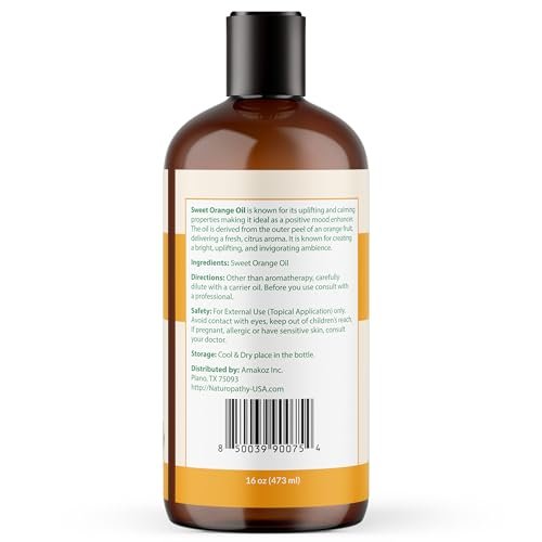Naturopathy Süßes Orangenöl therapeutische Qualität Premium-Öl - Riesige 16 fl. oz - Perfekt für Aromatherapie und Entspannung