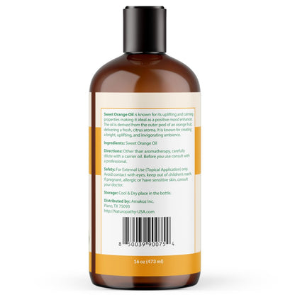 Naturopathy Süßes Orangenöl therapeutische Qualität Premium-Öl - Riesige 16 fl. oz - Perfekt für Aromatherapie und Entspannung