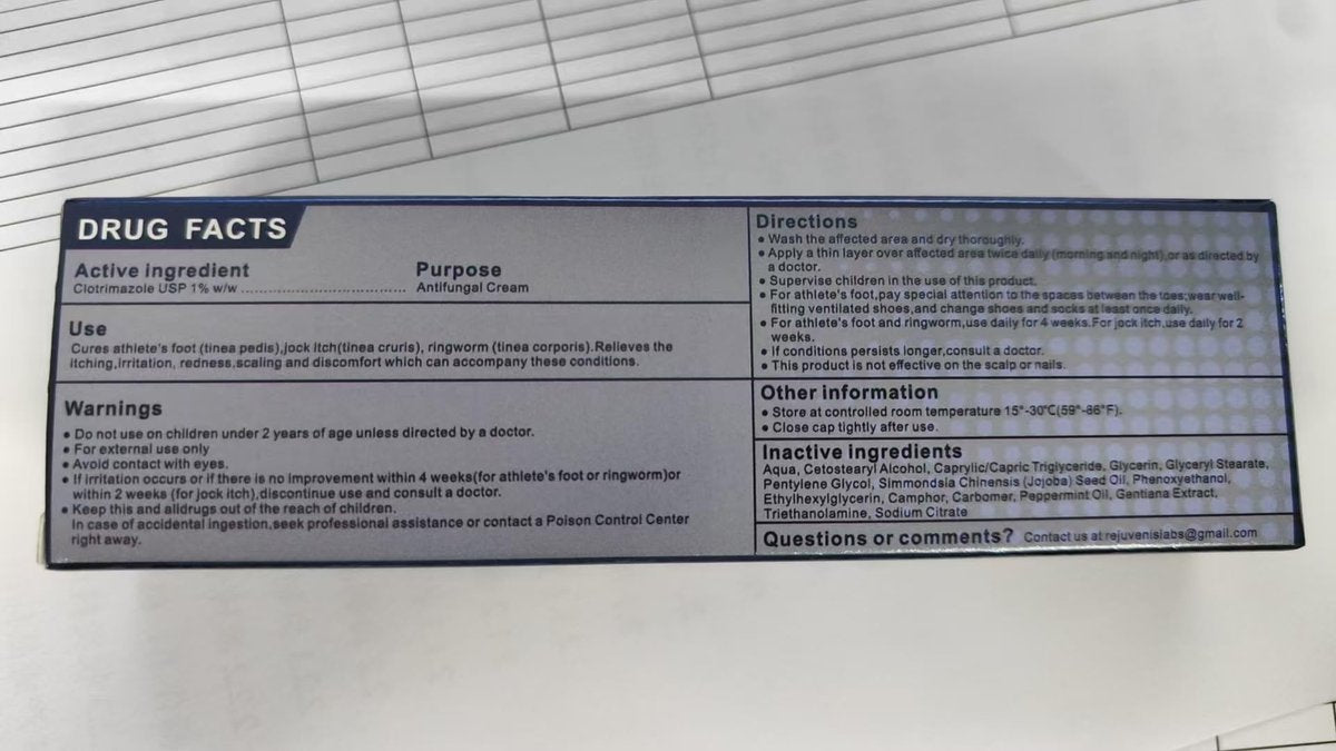 Terthon Clotrimazol Antimykotische Creme Behandlung – Maximale Stärke gegen Fußpilz, Juckreiz, Ringelflechte & Hefepilzinfektion – Schnell wirkende Juckreizlinderung für Füße, Leisten & Haut – 30g