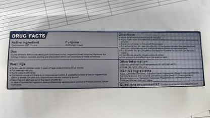 Terthon Clotrimazol Antimykotische Creme Behandlung – Maximale Stärke gegen Fußpilz, Juckreiz, Ringelflechte & Hefepilzinfektion – Schnell wirkende Juckreizlinderung für Füße, Leisten & Haut – 30g