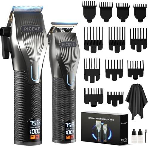 piceve Haarschneider für Männer, professioneller Haarschneider & Trimmer Set mit 7500 U/min starkem Motor und LCD-Display, kabelloses Haarpflege-Set für Barber-Haarschnitte, Geschenk zu Geburtstag und Weihnachten
