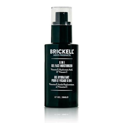 Brickell Herren 6-in-1 Gel-Gesichtsfeuchtigkeitscreme für Männer, natürliche und organische Gel-Feuchtigkeitscreme, 50 ml, ohne Duftstoffe