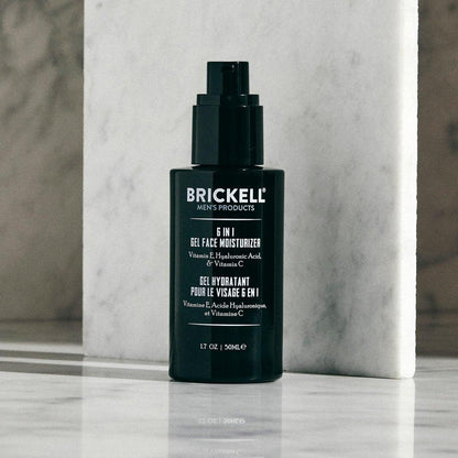 Brickell Herren 6-in-1 Gel-Gesichtsfeuchtigkeitscreme für Männer, natürliche und organische Gel-Feuchtigkeitscreme, 50 ml, ohne Duftstoffe