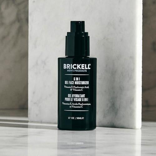 Brickell Herren 6-in-1 Gel-Gesichtsfeuchtigkeitscreme für Männer, natürliche und organische Gel-Feuchtigkeitscreme, 50 ml, ohne Duftstoffe
