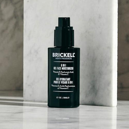 Brickell Herren 6-in-1 Gel-Gesichtsfeuchtigkeitscreme für Männer, natürliche und organische Gel-Feuchtigkeitscreme, 50 ml, ohne Duftstoffe