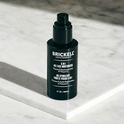 Brickell Herren 6-in-1 Gel-Gesichtsfeuchtigkeitscreme für Männer, natürliche und organische Gel-Feuchtigkeitscreme, 50 ml, ohne Duftstoffe