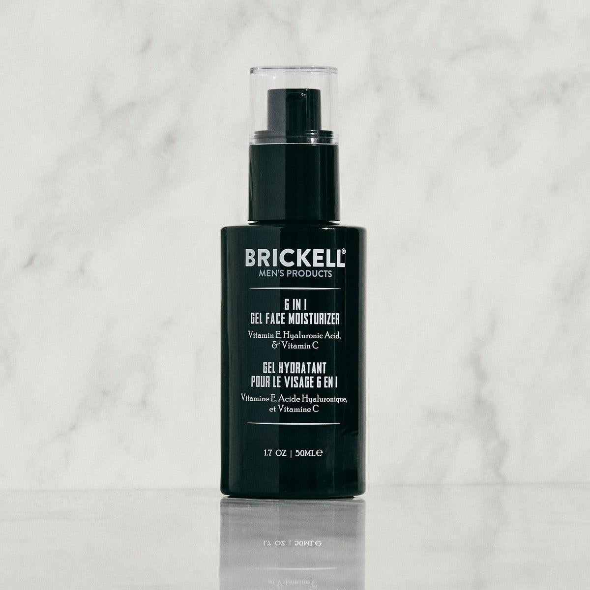 Brickell Herren 6-in-1 Gel-Gesichtsfeuchtigkeitscreme für Männer, natürliche und organische Gel-Feuchtigkeitscreme, 50 ml, ohne Duftstoffe