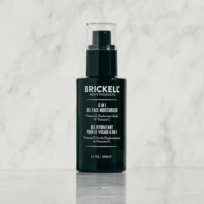 Brickell Herren 6-in-1 Gel-Gesichtsfeuchtigkeitscreme für Männer, natürliche und organische Gel-Feuchtigkeitscreme, 50 ml, ohne Duftstoffe