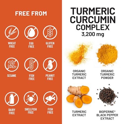 NatureWise Curcumin-Komplex mit BioPerin – 3200 mg, 90 Kapseln (30-Tage-Vorrat) – Starkes Antioxidans, vegan, nicht-GVO, USA-Herstellung