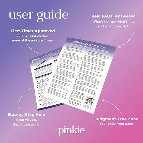 Pinkie Bio-Tampons für Teens & Erwachsene – 100% Baumwollkern, passt sich dem Körper an – schlanker BPA-freier Applikator für komfortables Einführen – chlor-, parfüm-, farbstoff- & rayonfrei – Light/Regular, 36 Stück
