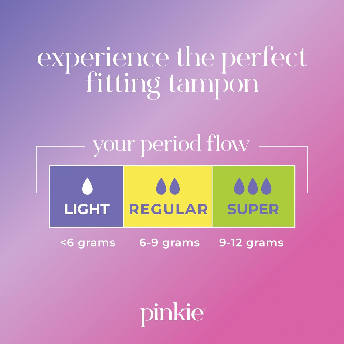 Pinkie Bio-Tampons für Teens & Erwachsene – 100% Baumwollkern, passt sich dem Körper an – schlanker BPA-freier Applikator für komfortables Einführen – chlor-, parfüm-, farbstoff- & rayonfrei – Light/Regular, 36 Stück