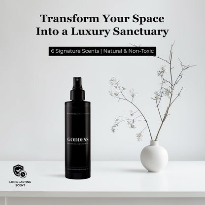 Mavwicks Fragrances (Goddess) Linen- & Raumspray 240 ml – langanhaltende Frische für Schlafzimmer & Zuhause, Aromatherapie-Duftspray für Stoffe & Luft