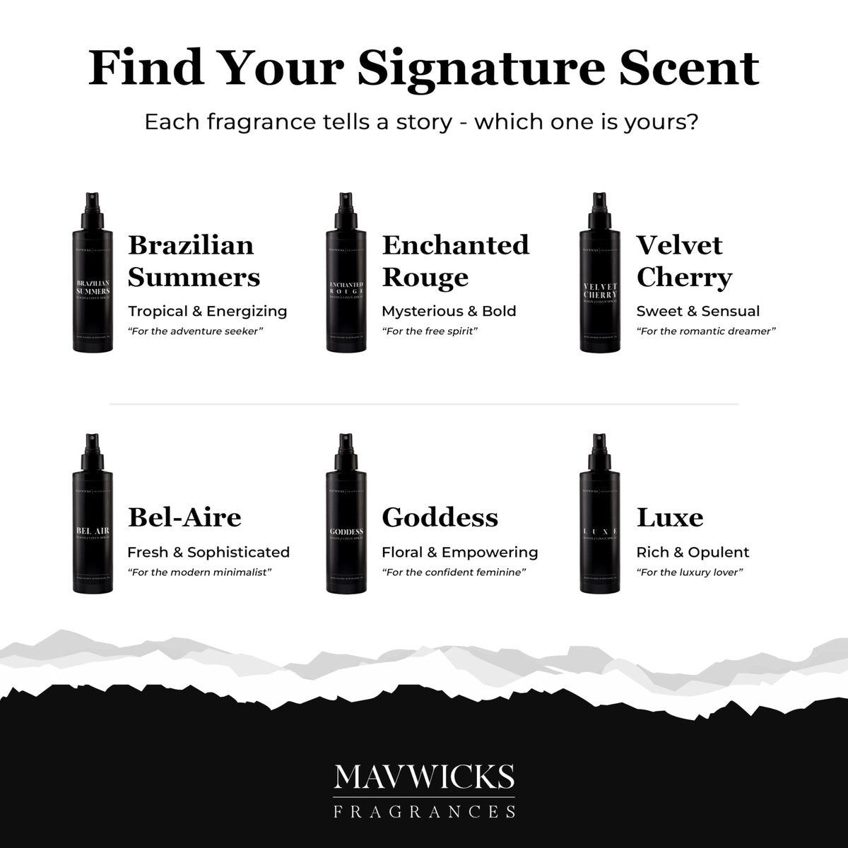 Mavwicks Fragrances (Goddess) Linen- & Raumspray 240 ml – langanhaltende Frische für Schlafzimmer & Zuhause, Aromatherapie-Duftspray für Stoffe & Luft