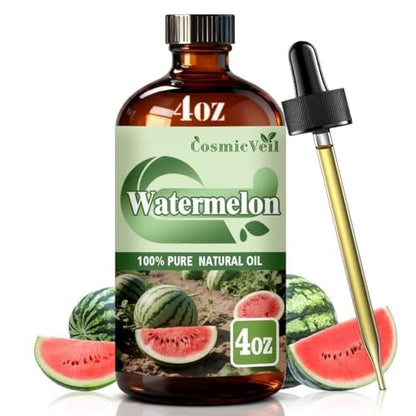 Wassermelone Ätherisches Öl – 118 ml für Aroma-Diffuser, Luftbefeuchter, Heimduft, Reinigung, Körperpflege, Massage, Yoga, DIY Kerzen & Seifen – CosmicVeil
