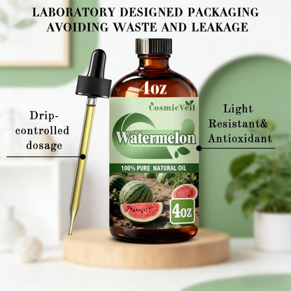 Wassermelone Ätherisches Öl – 118 ml für Aroma-Diffuser, Luftbefeuchter, Heimduft, Reinigung, Körperpflege, Massage, Yoga, DIY Kerzen & Seifen – CosmicVeil
