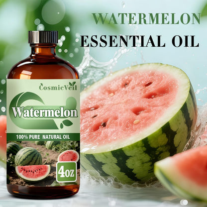 Wassermelone Ätherisches Öl – 118 ml für Aroma-Diffuser, Luftbefeuchter, Heimduft, Reinigung, Körperpflege, Massage, Yoga, DIY Kerzen & Seifen – CosmicVeil