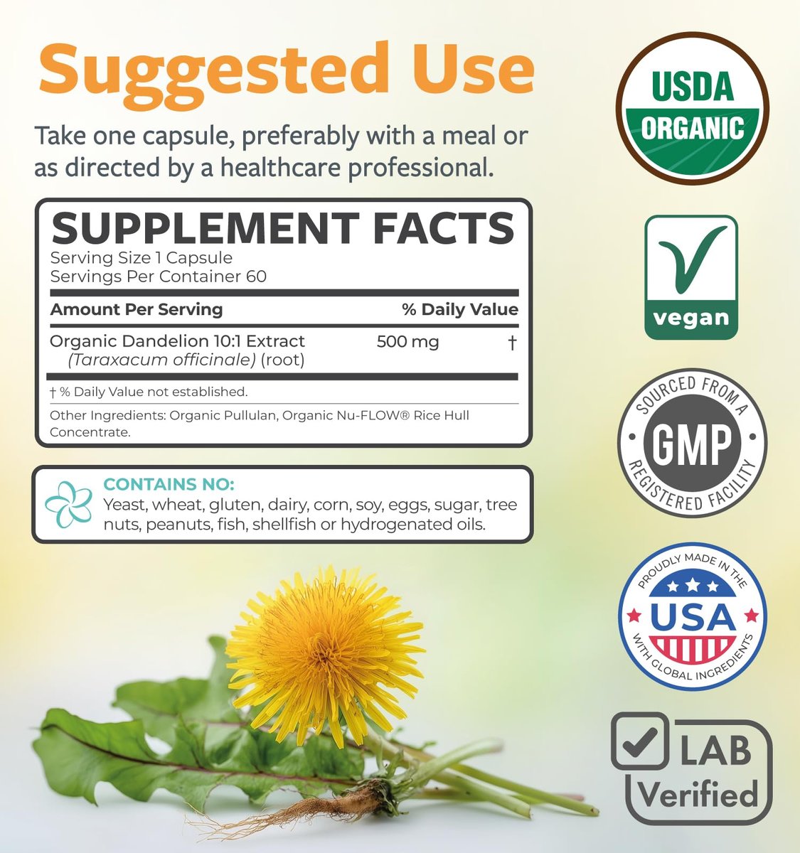Bio Löwenzahnwurzel Extrakt 10:1 - Hochdosiert, 5000 mg Kräuteräquivalent, Leberreinigung & Entgiftung, vegan & nicht-GVO, 2 Monate Vorrat