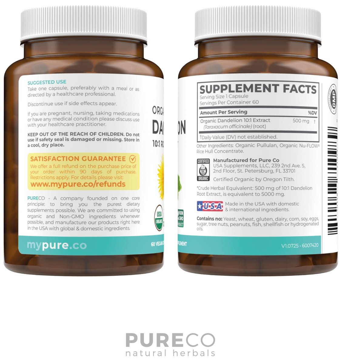 Bio Löwenzahnwurzel Extrakt 10:1 - Hochdosiert, 5000 mg Kräuteräquivalent, Leberreinigung & Entgiftung, vegan & nicht-GVO, 2 Monate Vorrat