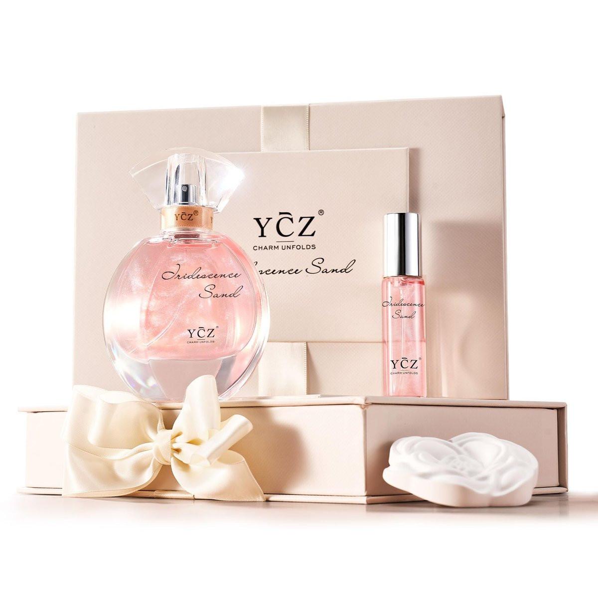Ycz Quicksand Damenparfüm Luxus-Geschenkset – 65 ml Eau de Parfum mit orientalischer Duftnote von Grapefruit, Zitrus und schwarzer Johannisbeere, elegantes Flaschendesign, ideales Geschenk für Frauen