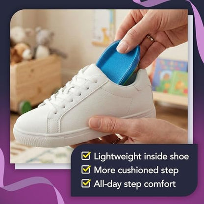Ballotte Fersenschalen für Kinder – Stoßdämpfende Gel-Ferseneinlagen bei Morbus Severus & Plantarfasziitis – Weiche TPE-Polster für Sport & Alltag – Passend für Schuhgröße 3–9, 4er-Pack