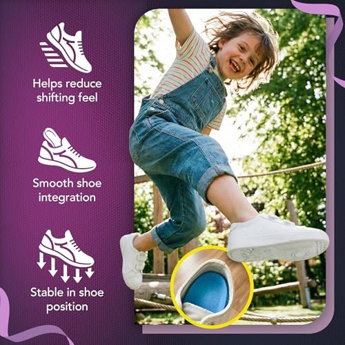 Ballotte Fersenschalen für Kinder – Stoßdämpfende Gel-Ferseneinlagen bei Morbus Severus & Plantarfasziitis – Weiche TPE-Polster für Sport & Alltag – Passend für Schuhgröße 3–9, 4er-Pack