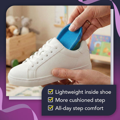 Ballotte Fersenschalen für Kinder – Stoßdämpfende Gel-Ferseneinlagen bei Morbus Severus & Plantarfasziitis – Weiche TPE-Polster für Sport & Alltag – Passend für Schuhgröße 3–9, 4er-Pack