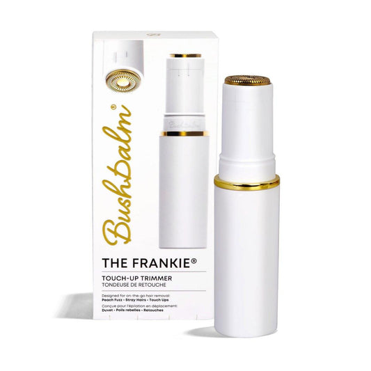 Bushbalm Touch-Up Trimmer für das Gesicht – Schmerzfreier Gesichtshaarentferner für Pfirsichflaum & feine Härchen – Wasserdichtes, kabelloses, wiederaufladbares Pflegegerät mit LED-Licht – Frankie