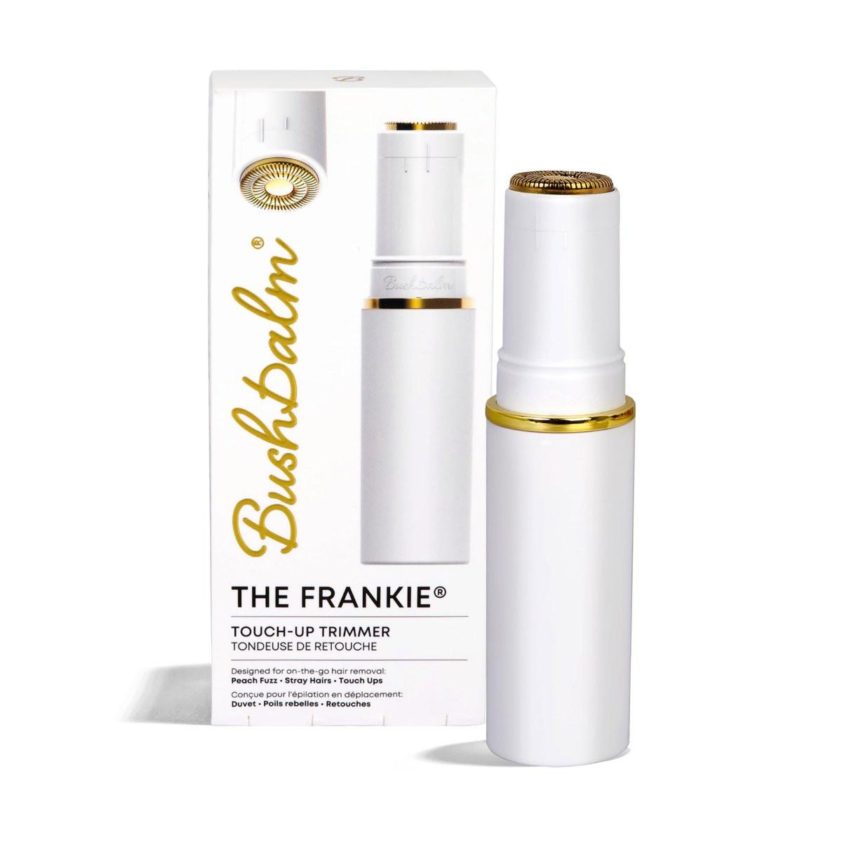 Bushbalm Touch-Up Trimmer für das Gesicht – Schmerzfreier Gesichtshaarentferner für Pfirsichflaum & feine Härchen – Wasserdichtes, kabelloses, wiederaufladbares Pflegegerät mit LED-Licht – Frankie