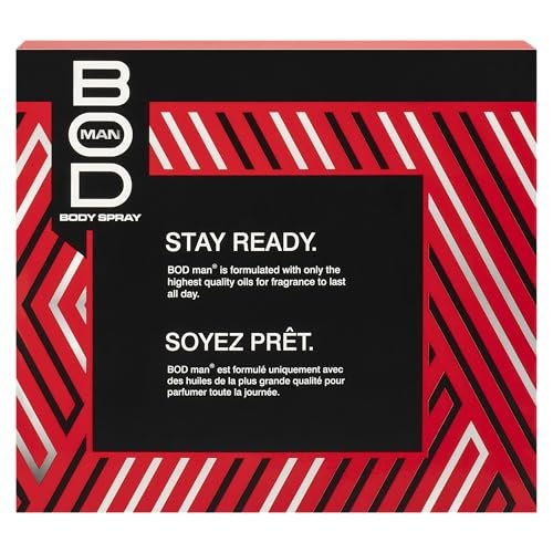 BOD man Body Spray Geschenkset, Schwarz, Really Ripped Abs, Most Wanted, 3-teilig