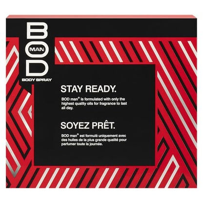 BOD man Body Spray Geschenkset, Schwarz, Really Ripped Abs, Most Wanted, 3-teilig