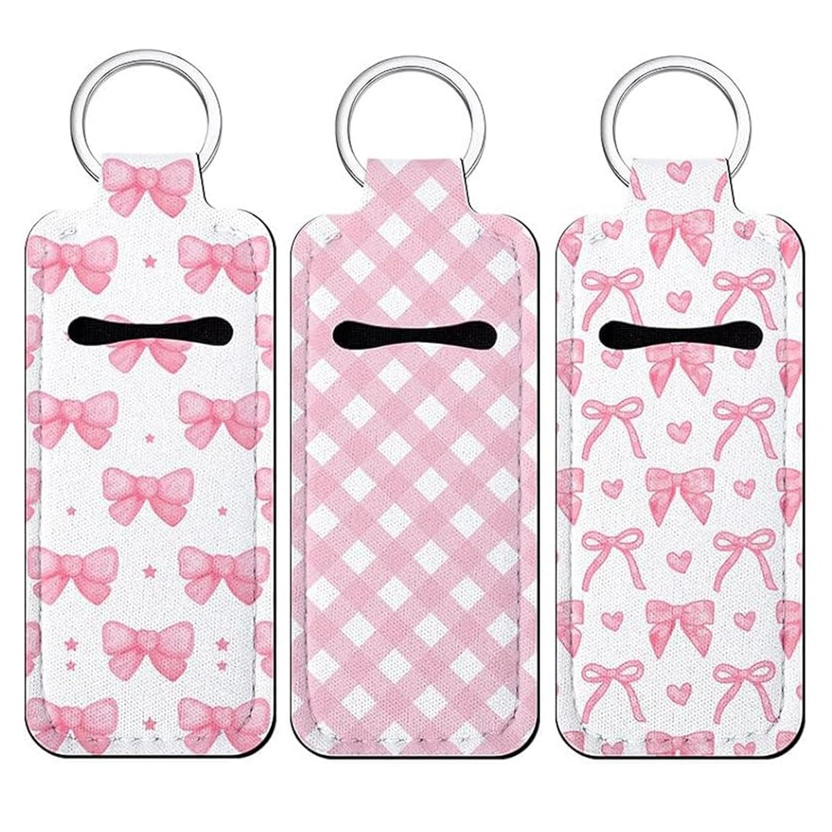 Fadayunn Lippenstifthalter Schlüsselanhänger – Praktischer Lipgloss-Organizer mit Clip für unterwegs – Geschenk für Frauen und Mädchen (Pink)