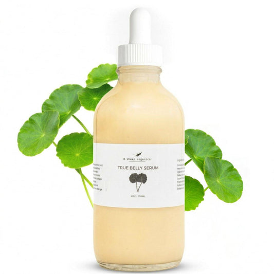 8 Sheep True Belly Serum – Schwangerschaftssicheres Bauchöl mit Hyaluronsäure & Centella Asiatica für Feuchtigkeit & Hautelastizität, hergestellt in den USA in kleinen Chargen, 118 ml