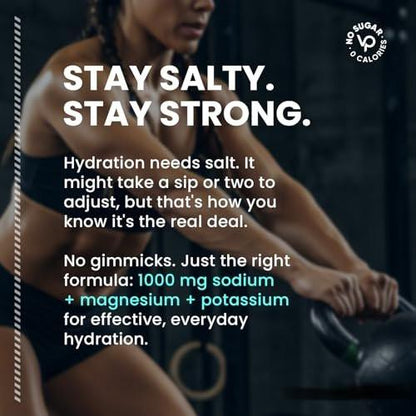 Venture Pal High Sodium Electrolyte Powder Packets | Zuckerfreies Hydrationsgetränk mit Natrium, Kalium, Magnesium & Vitaminen | Null Kalorien | Keto, Vegan & Paleo freundlich | 16 Sticks