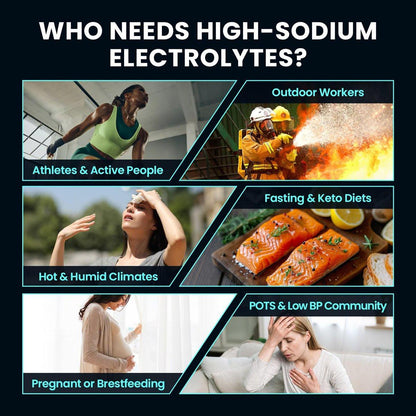 Venture Pal High Sodium Electrolyte Powder Packets | Zuckerfreies Hydrationsgetränk mit Natrium, Kalium, Magnesium & Vitaminen | Null Kalorien | Keto, Vegan & Paleo freundlich | 16 Sticks