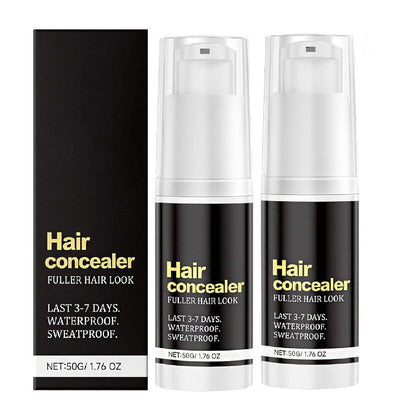Haar Concealer Schwarz 50g, wasserfest schweißbeständig, Haarfüllcreme für dünner werdendes Haar, sofort voller aussehendes Haar für Männer und Frauen, feuchtigkeitsspendender Haaransatz Concealer mit Kamelienöl 2er-Pack