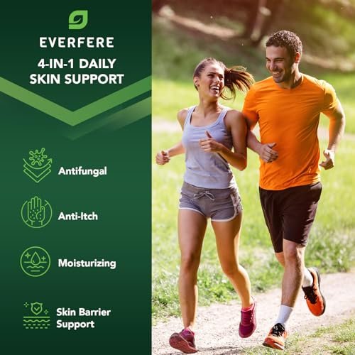 EVERFERE 22 % Undecylenate Complex Antifungal Creme: Behandelt Fußpilz, Jock Itch & Ringelflechte, Lindert Juckreiz, Brennen, Schuppen & Risse - Pilzcreme für empfindliche Haut, 60 g Glas