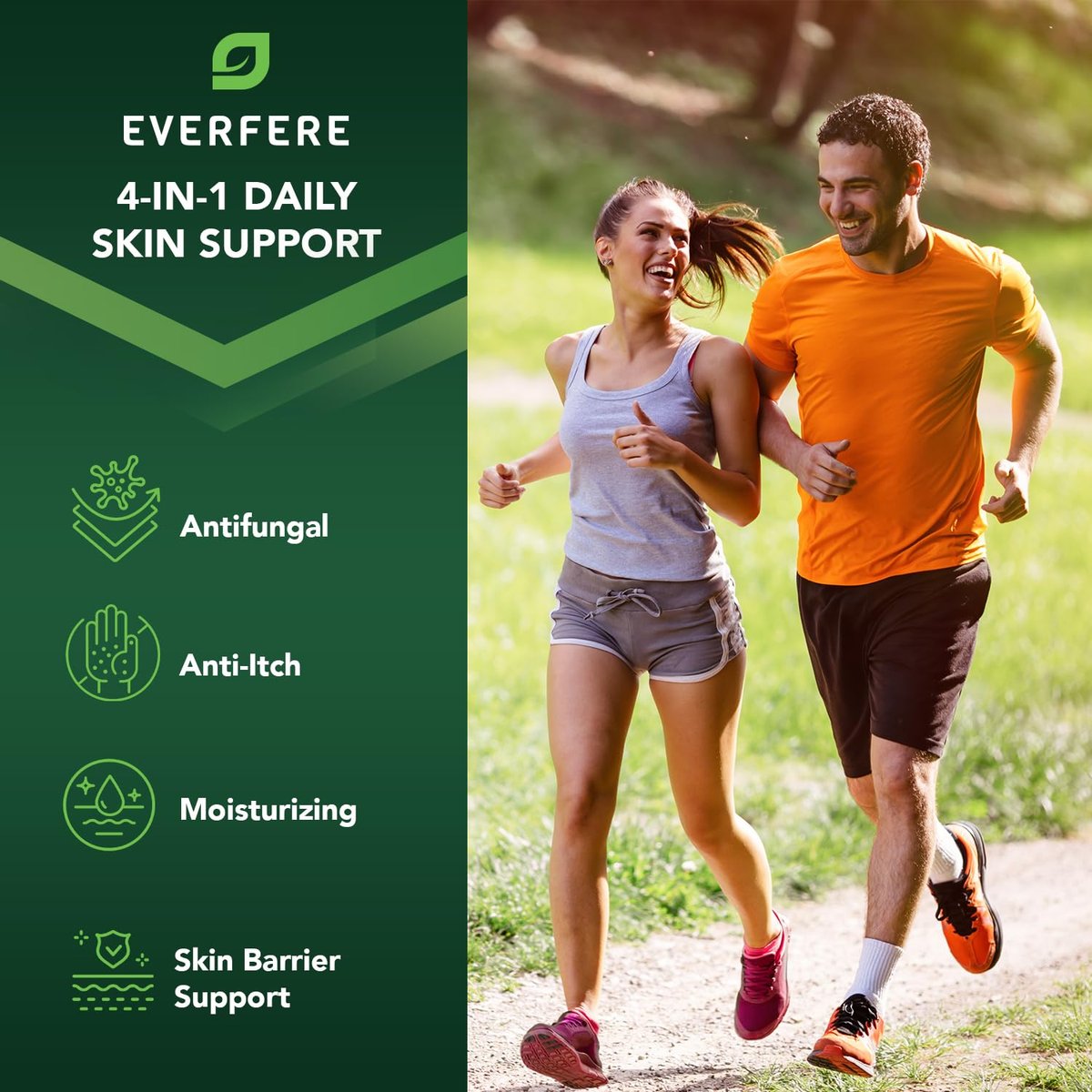 EVERFERE 22 % Undecylenate Complex Antifungal Creme: Behandelt Fußpilz, Jock Itch & Ringelflechte, Lindert Juckreiz, Brennen, Schuppen & Risse - Pilzcreme für empfindliche Haut, 60 g Glas