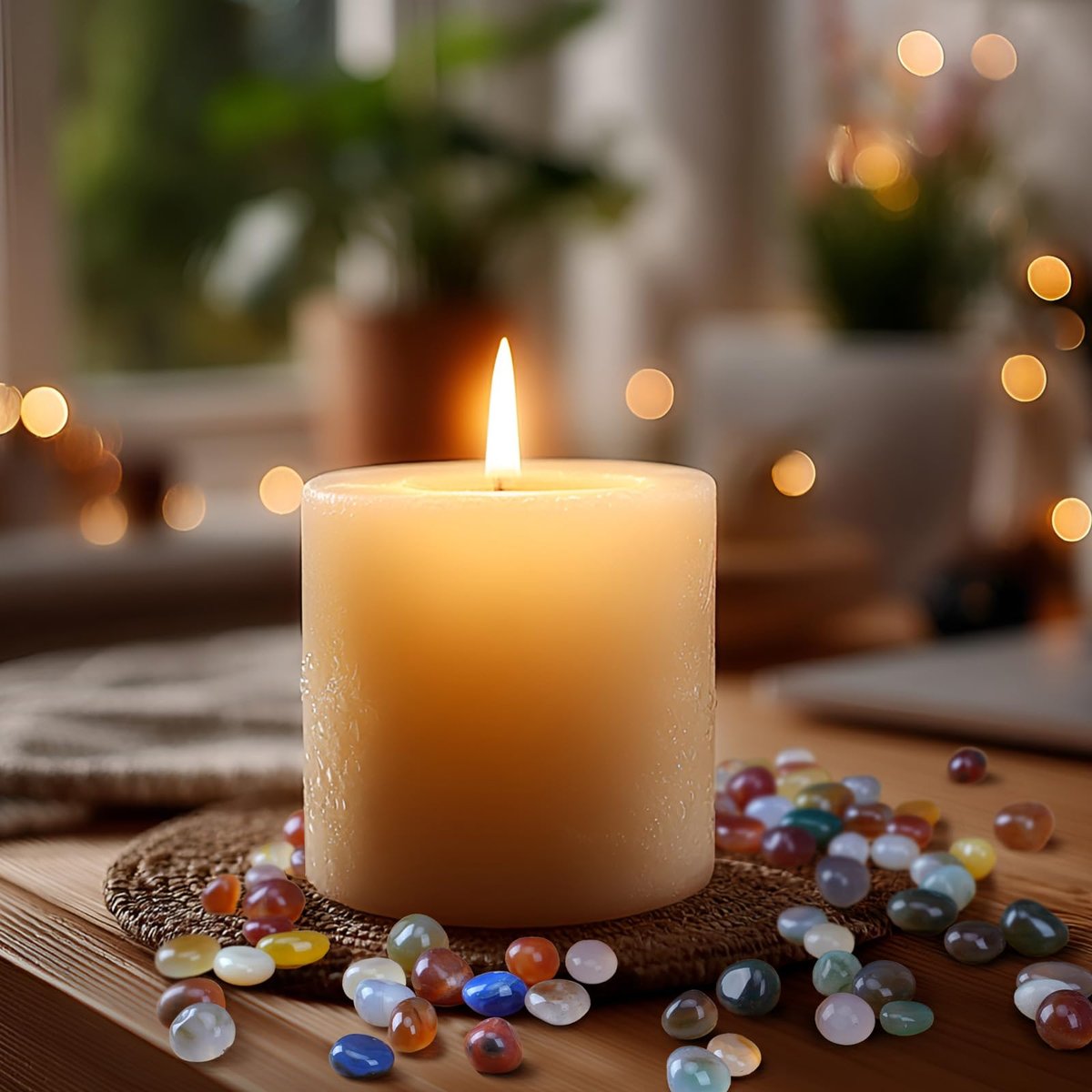 Rahato Polierte Kristalle und Heilsteine, 120 Stück, 0,5 Zoll Steine zum Tumbling, Heilen, Reiki, Meditation, Basteln, Wohndekoration, Mehrfarbig