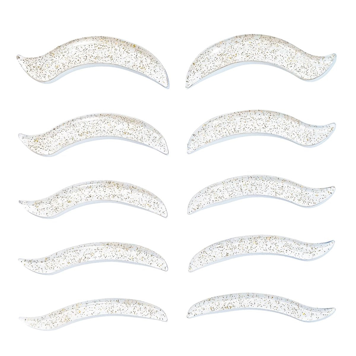 Libeauty Lash Lift Rods – Korean Gluelose Lash Lift Pads für offene Augen, selbstklebende Wimpern-Dauerwellstäbe, 5 Größen, transparent