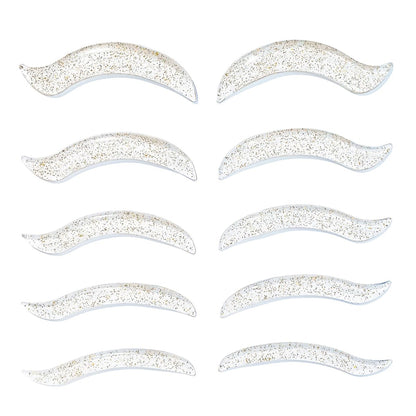 Libeauty Lash Lift Rods – Korean Gluelose Lash Lift Pads für offene Augen, selbstklebende Wimpern-Dauerwellstäbe, 5 Größen, transparent