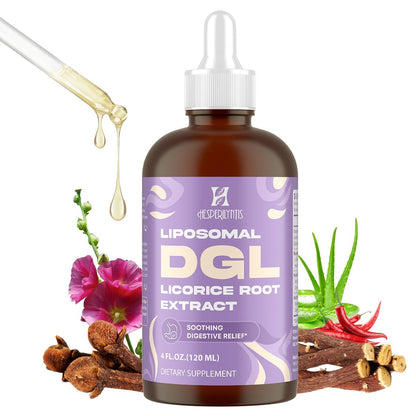 Liposomales DGL Süßholzwurzelextrakt - Deglycyrrhiziniertes Süßholz mit L-Glutamin, Eibisch, Nelke und Ulme - Verdauung, Magenschleimhaut, Ausscheidung, Maximale Aufnahme, 60 Portionen