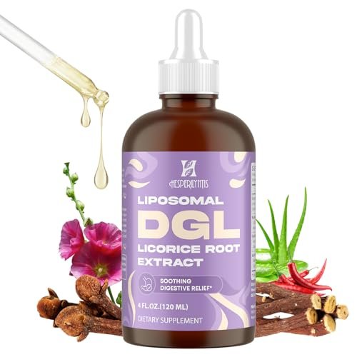 Liposomales DGL Süßholzwurzelextrakt - Deglycyrrhiziniertes Süßholz mit L-Glutamin, Eibisch, Nelke und Ulme - Verdauung, Magenschleimhaut, Ausscheidung, Maximale Aufnahme, 60 Portionen