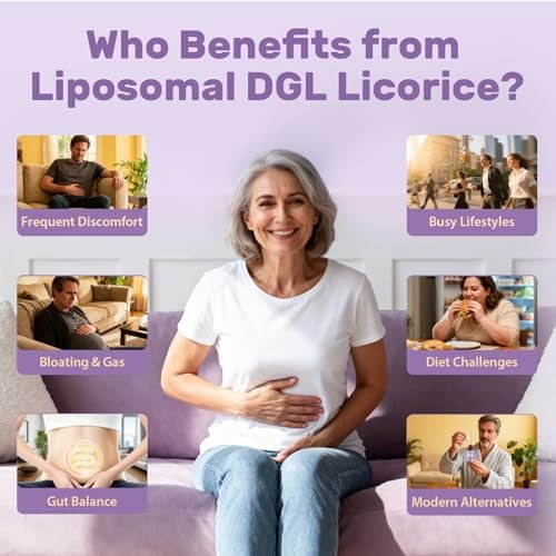 Liposomales DGL Süßholzwurzelextrakt - Deglycyrrhiziniertes Süßholz mit L-Glutamin, Eibisch, Nelke und Ulme - Verdauung, Magenschleimhaut, Ausscheidung, Maximale Aufnahme, 60 Portionen